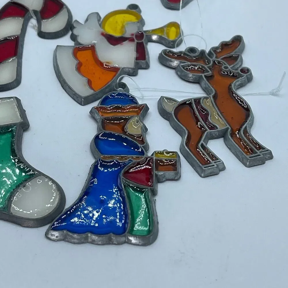 Vintage 70’s-80’s “ Makit & Bakit“ kits metal framed suncatcher ornaments